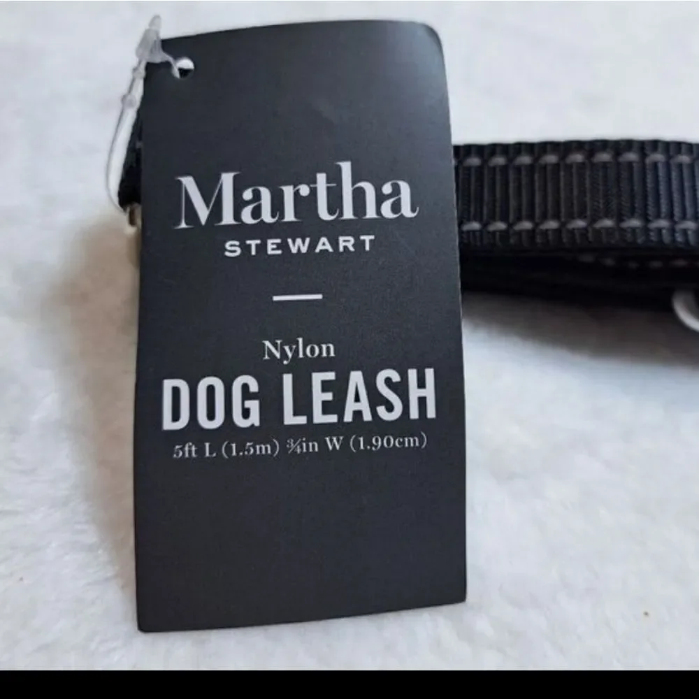 Martha Stewart REFLECTIVE Nylon Dog Leash 5ft  NWT